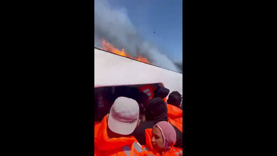 Indonesian passenger boat carrying 240 catches fire in East Nusa Tenggara, Indonesia