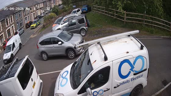 Police chase stolen van through residential streets in Aberdare, Wales, UK