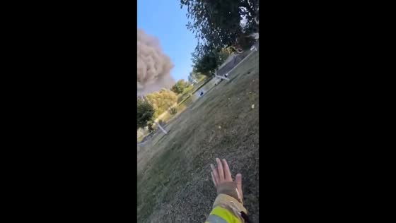 Firefighter survives close Geran-3 drone attack at oil depot in Chernihiv, Ukraine