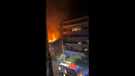 House engulfed in flames amid suspected arson attacks in Chamalières, France