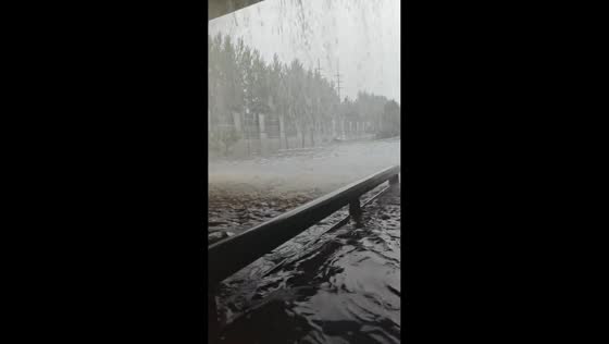 Severe flooding submerges tunnel road in Heilongjiang, China