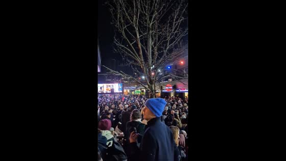 Massive crowd builds during travel chaos at Euston Station in London, UK