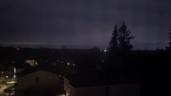 Thunderstorm with lightning flashes in Washington, USA