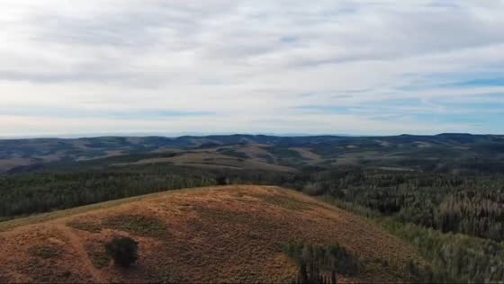Drone view from Monte Cristo Scenic Highway in Huntsville, Utah, USA