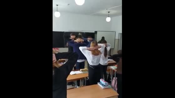 Pupils played the role of terrorists at a school exercise in Kabardino-Balkaria