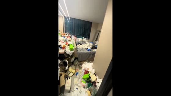 Tenant leaves apartment in extreme mess in Hangzhou, China 