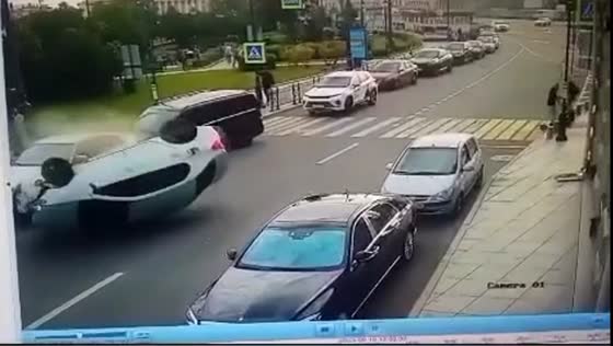 Scooter crossing causes car crash in St. Petersburg incident
