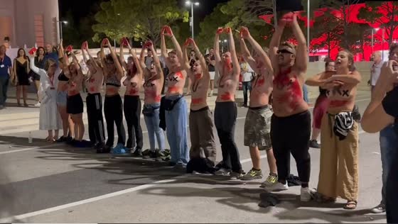 Topless protestors challenge 'Italian rape culture' at Venice Film Festival