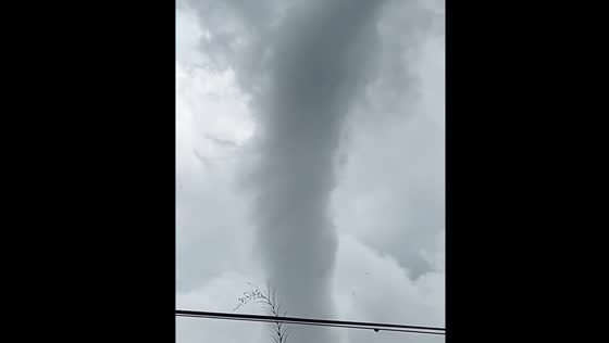 Tornado spotted near Mintobasuki, Gabus in Central Java
