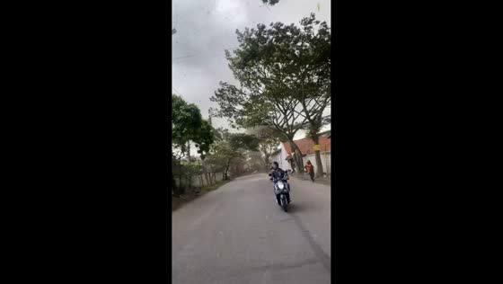 Storm chasing moment in West Bandung, West Java,Indonesia
