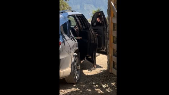 Unexpected guest: monkey hops into car in Oxapampa, Peru