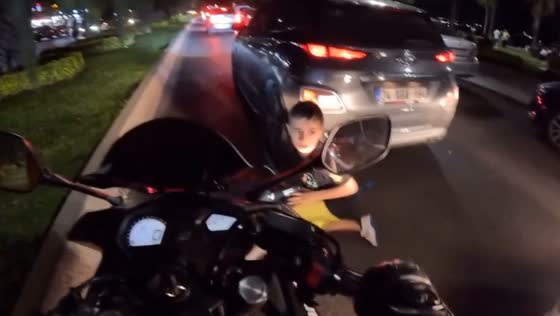 Motorbike rider collides with child in Tuzla Traffic