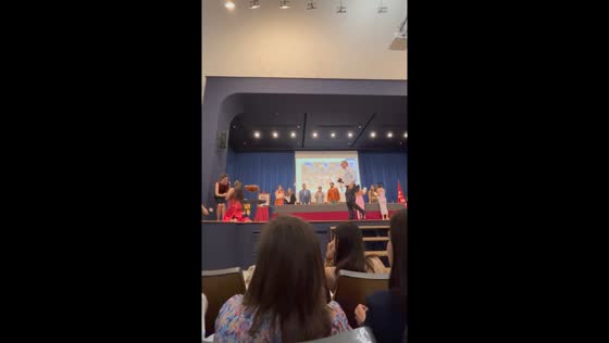 María Castro's graduation mishap caught on camera