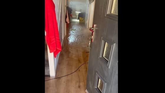 House flooded in Cardiff due to burst pipe