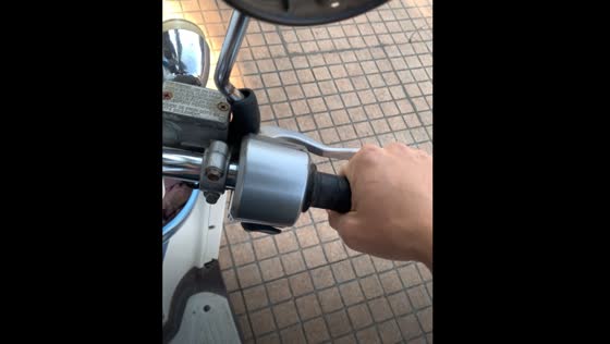 Person falls immediately after starting bike in Klaeng District, Thailand