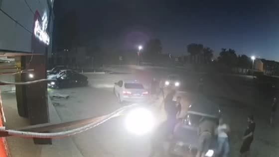Car assault captured on video in Borskoe, Russia