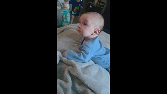 Toddler falls while climbing on bed in Irvine, California, USA