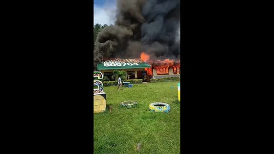 Fire engulfs classrooms during class in Sultan Kudarat, Philippines