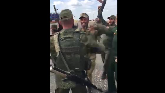 National dances of the military in Dagestan before being sent to the front!