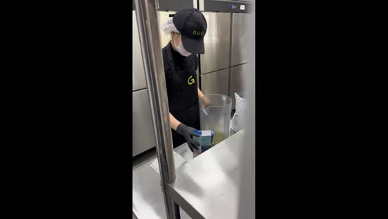Woman spills cream after getting startled in Tianjin, China