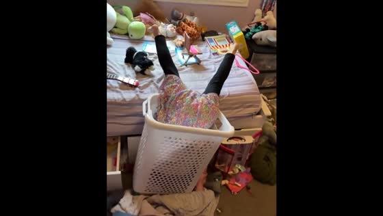 Child rescued after getting stuck in laundry basket in Utah