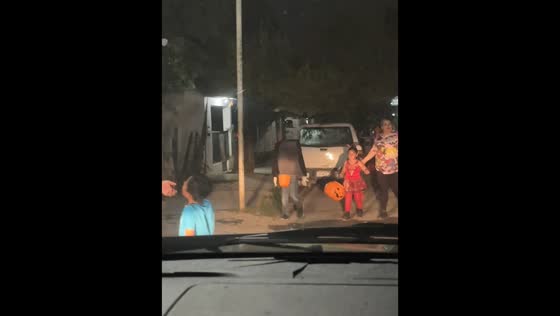 Headless costume surprises during trick-or-treat in Tamaulipas, Mexico