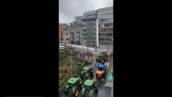 Farmers clash with police in Brussels protest over regulations and import competition