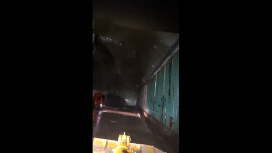 Excavator driver captures tornado during rainstorm in Guangxi, China