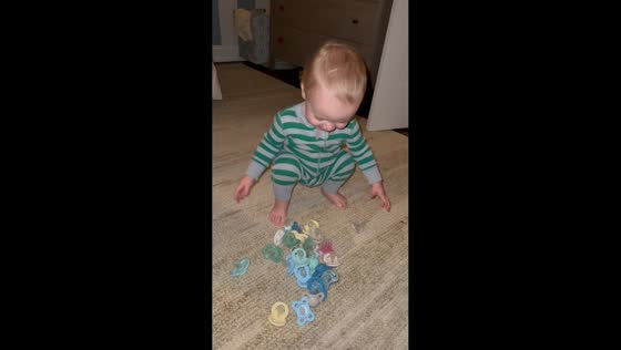 Missing pacifiers found between bed and wall in Alexandria, USA