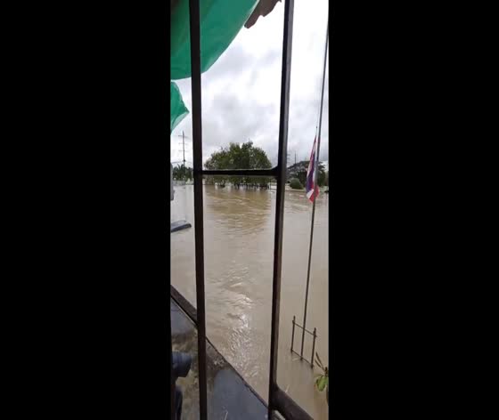 Severe flooding submerges streets in Hat Yai, Songkhla, Thailand
