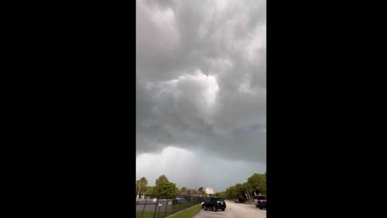 Cloud rotation over Hutchinson Island