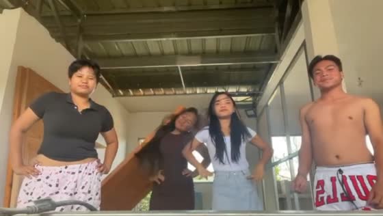 Falling door interrupts group dance in Pangantucan, Bukidnon, Philippines
