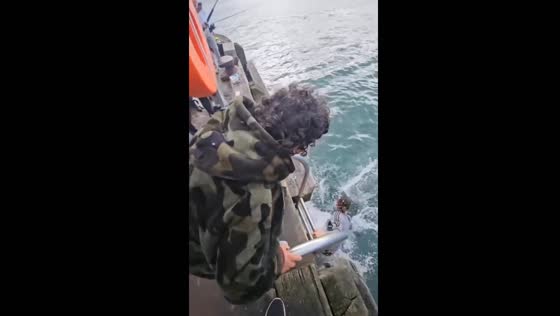 Man falls into water while attempting to catch fish