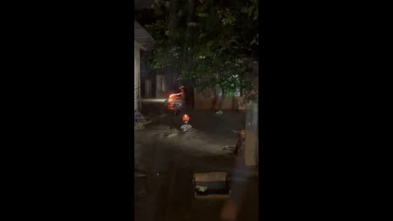 Rescue operations underway during Tropical Storm Basyang in Iligan, Philippines