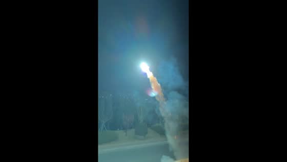 Firecracker flies across street toward residential area in Shandong, China