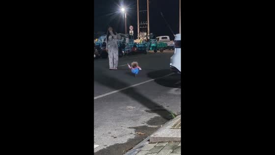 Adorable dog hilariously runs around dressed as Chucky in Zhejiang, China