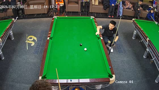 Precise pool shot clears entire table in Liaoning, China