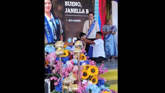 Heartwarming moment as father with disabled legs awards daughter at Calauag graduation