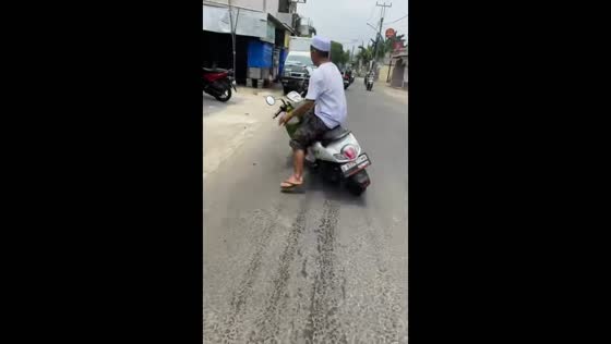 Motorbike collision in West Java, Indonesia
