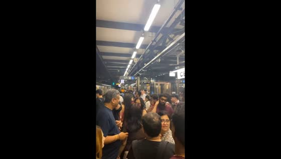 Crowd stranded at station due to pre-Christmas rail strike in Sydney, Australia