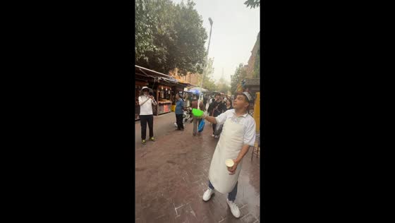 Ice cream performance in Xinjiang, China