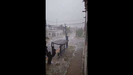 Hailstorm strikes the region in Buenos Aires, Argentina