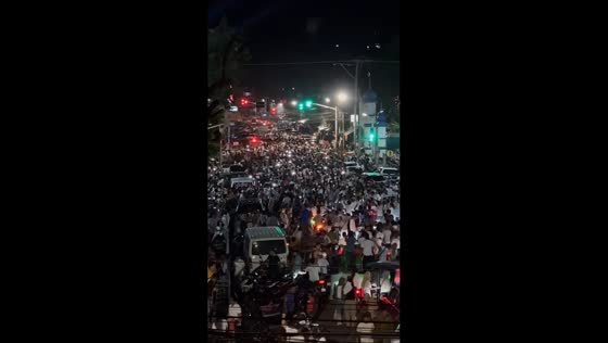 Duterte supporters gather, causing traffic disruption in Cotabato, Philippines