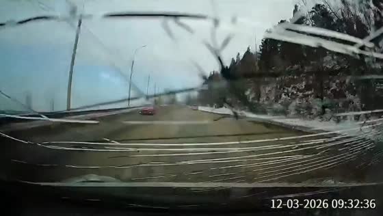 Metal beam pierces windshield of moving car on highway near Irkutsk, Russia