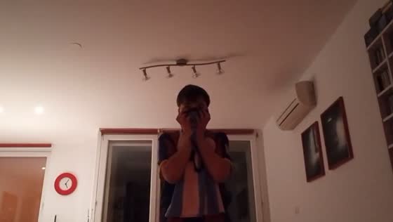 The reaction of the boy after the victory of Argentina in football in the World Cup!
