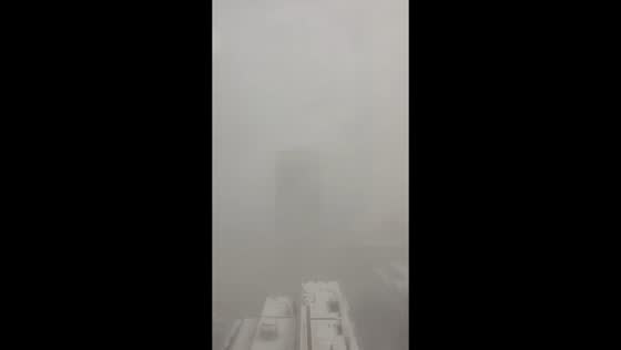 Whiteout conditions blanket highways in Calgary, Alberta, Canada