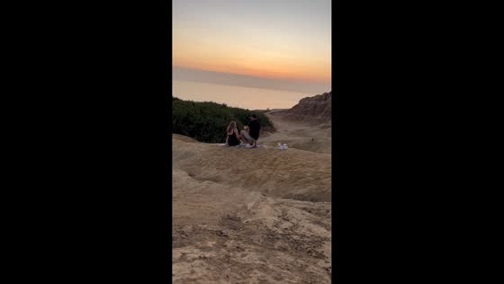 Heartwarming sunset proposal by the sea in San Diego, California