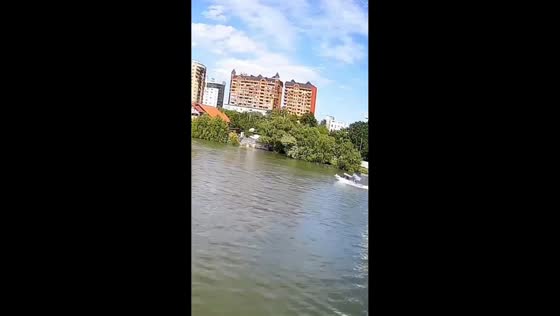 Collision between two jet skis injures child on Kuban River in Zaton, Krasnodar, Russia