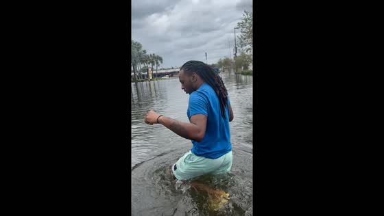 Flooding in Tampa during Hurricane Milton
