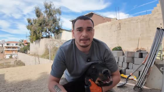 Rottweiler hilariously chews microphone in Mexico